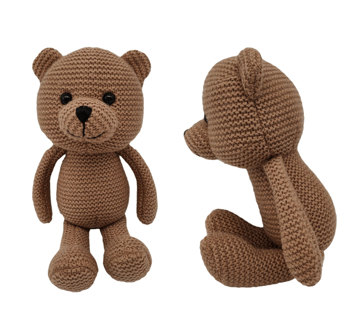 Peluche Crochet Ourson Écru et Beige