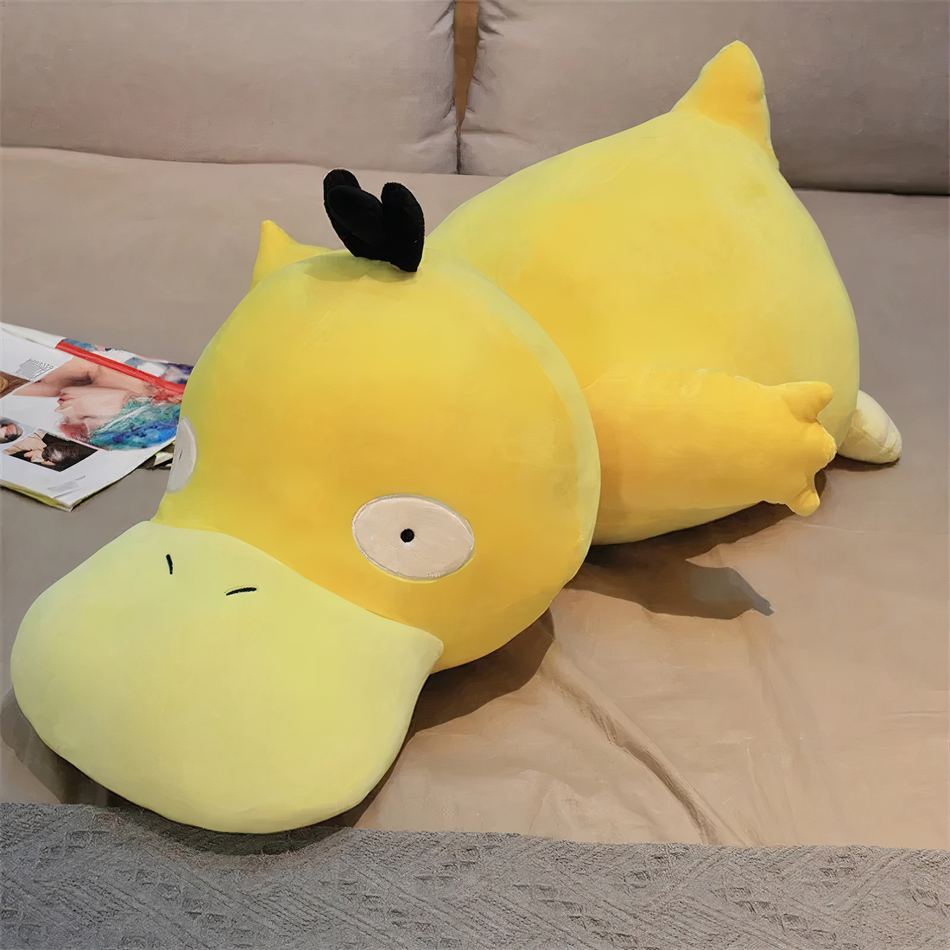 Peluche Pokémon Psykokwak géant jaune doux pour enfant