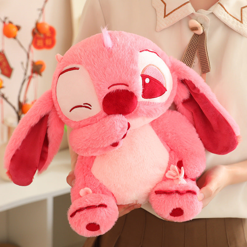Peluche Stitch Angel rose - Douce et Mignonne, avec Clin d'Œil