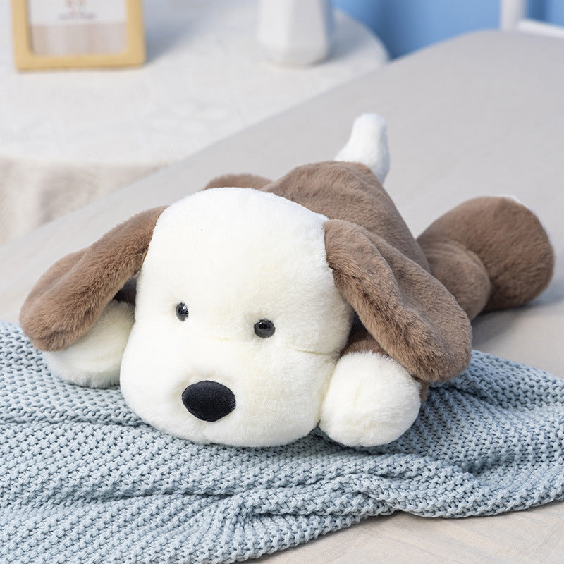 Peluche chien tendrement marron