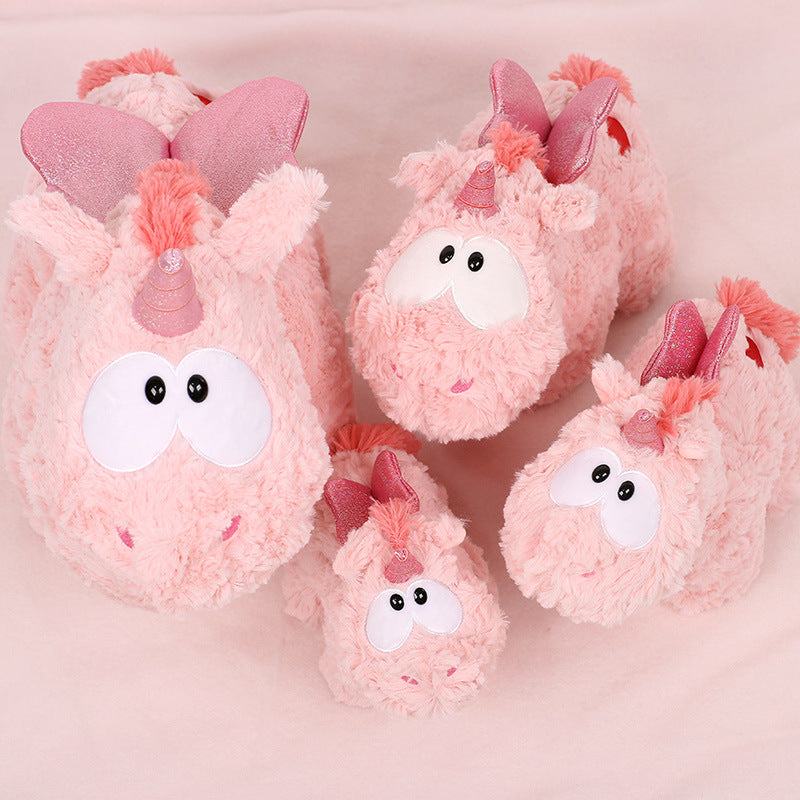 Peluche licorne colorée à poils doux