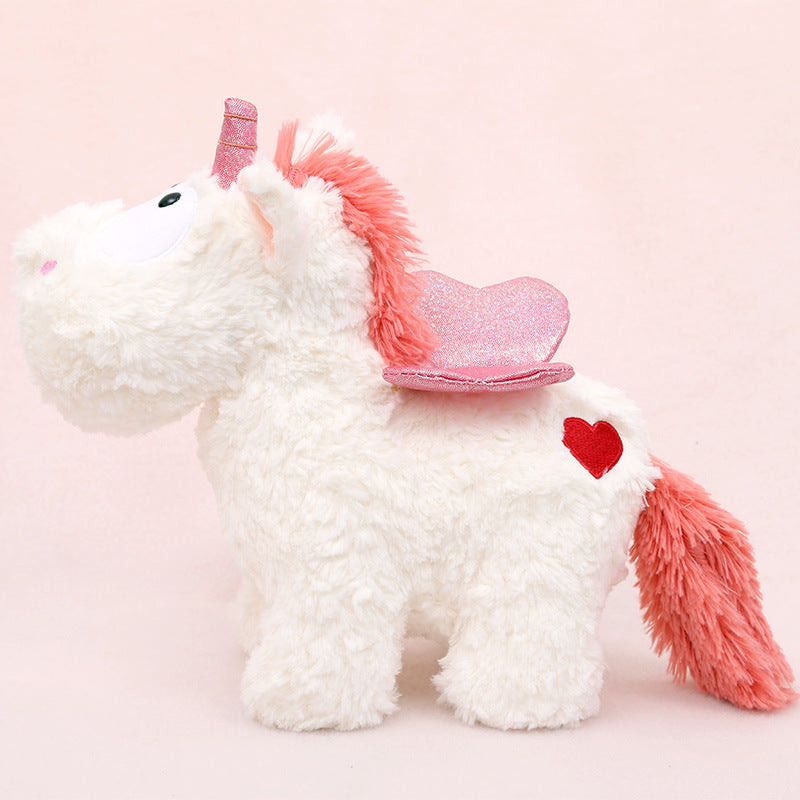 Peluche licorne colorée à poils doux