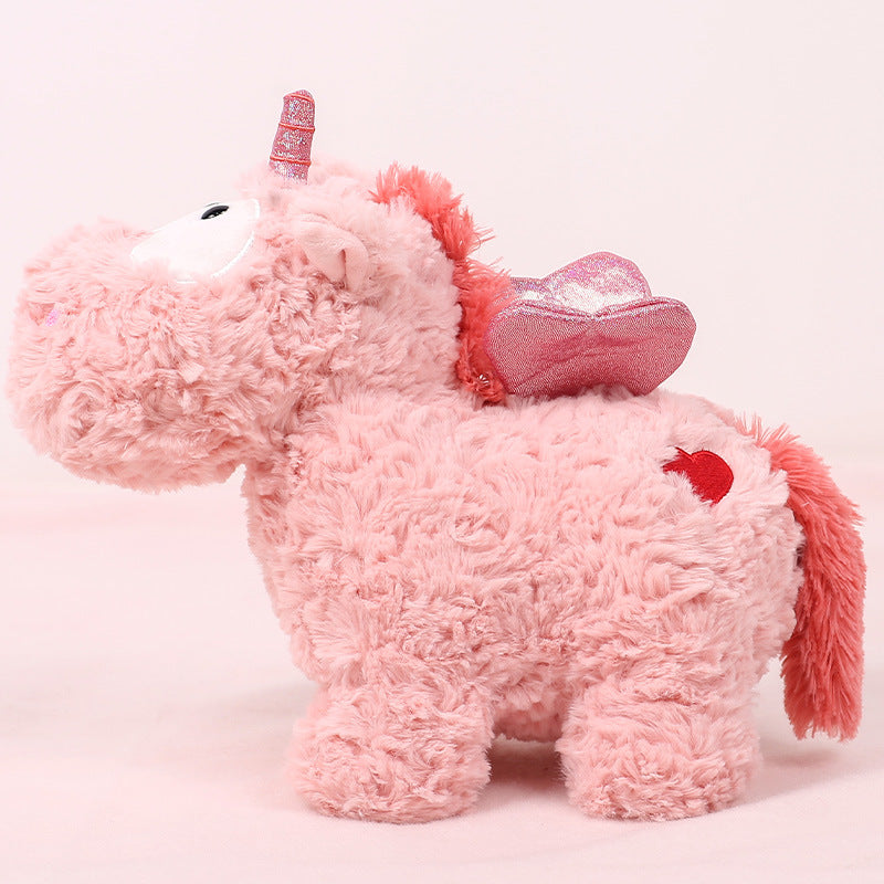 Peluche licorne colorée à poils doux