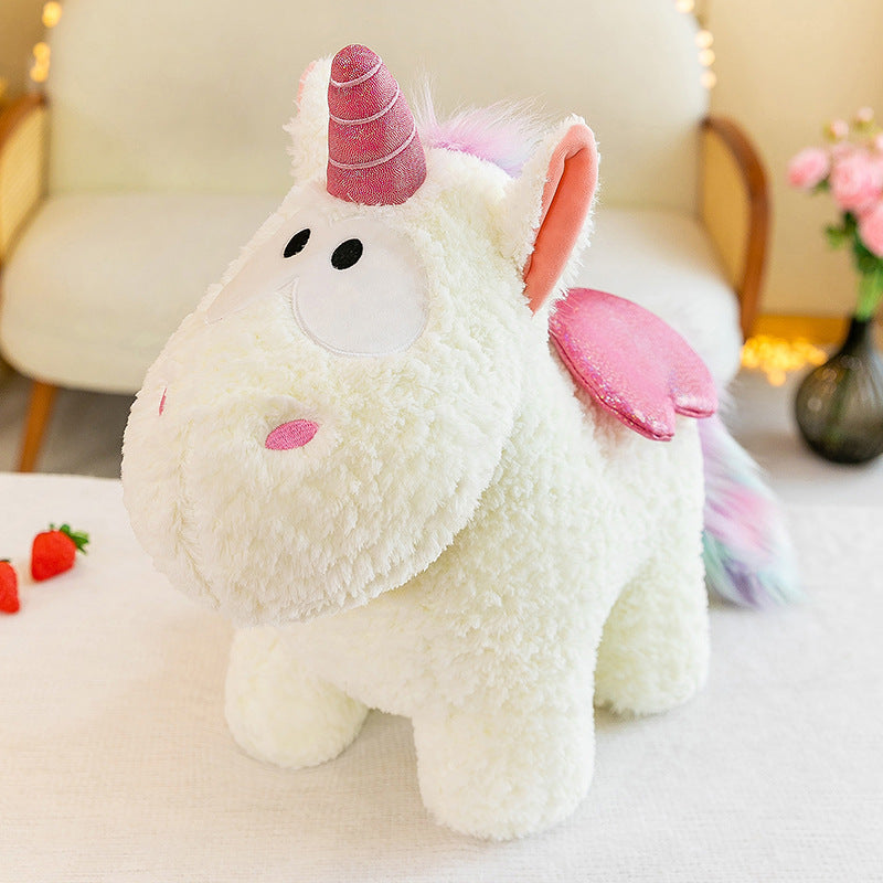 Peluche Licorne Colorful Magique avec Ailes Pailletées