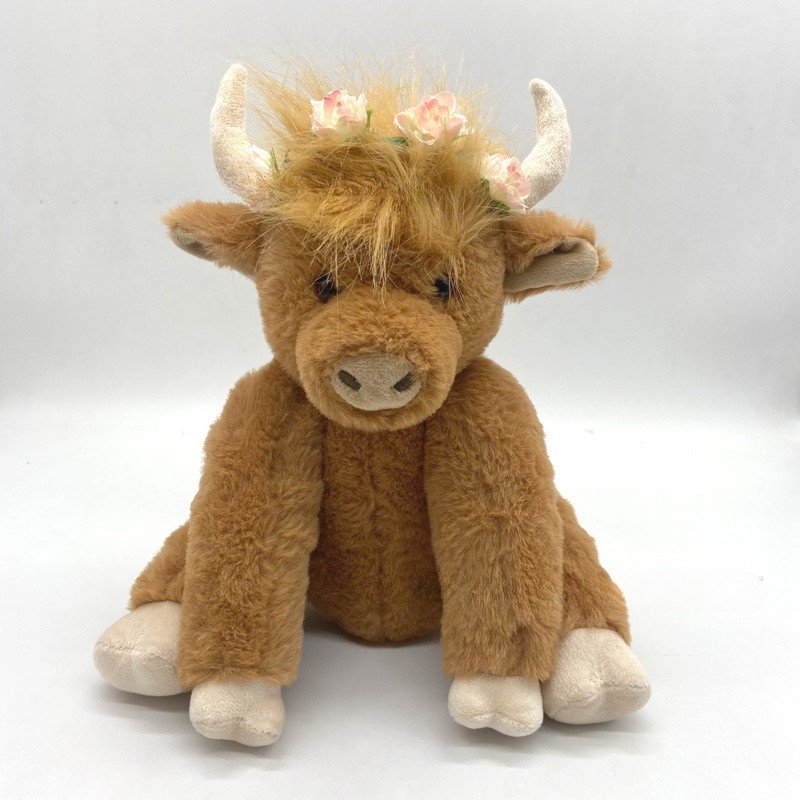 Peluche vache highland marron Royal Fleurie