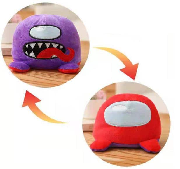 Peluche Among Us réversible ultra-douce pour un univers