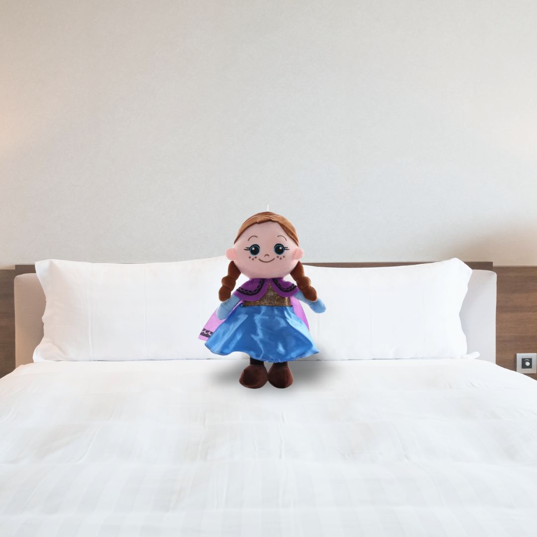 Anna Peluche Poupée Chiffon Douce pour Enfant Câlin Hiver