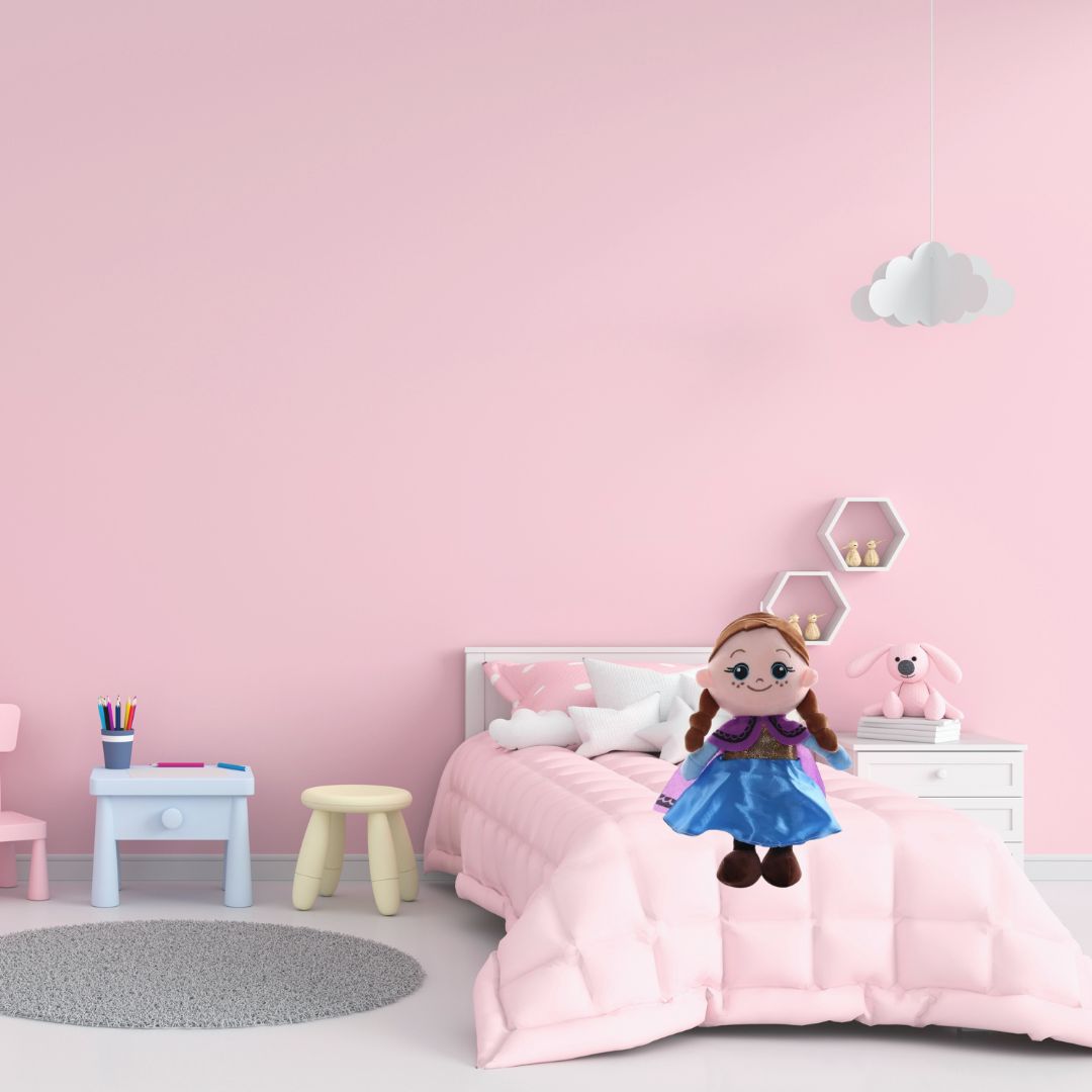 Anna Peluche Poupée Chiffon Douce pour Enfant Câlin Hiver