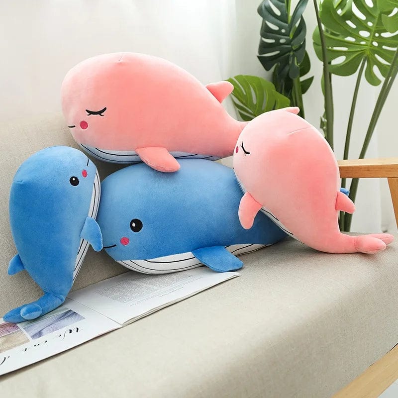 Peluche Whalebleu aux joues rouges