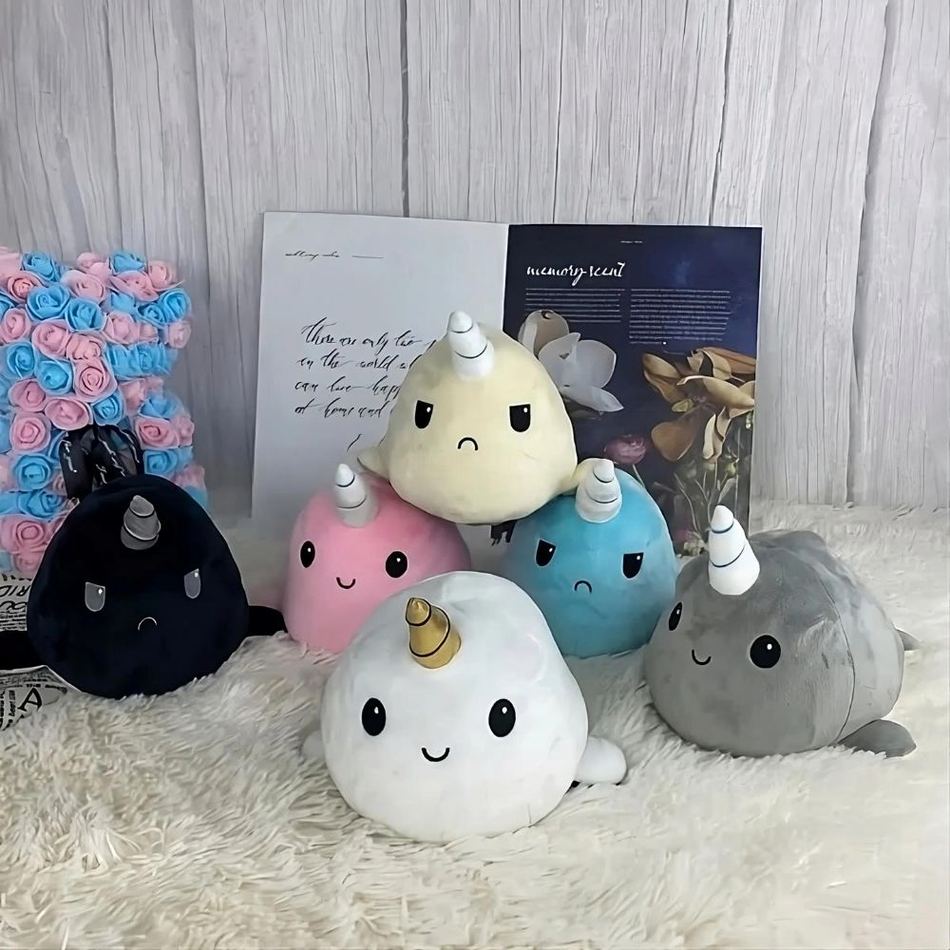 Peluche Baleine Licorne Blanche - Douceur Magique de l'Univers