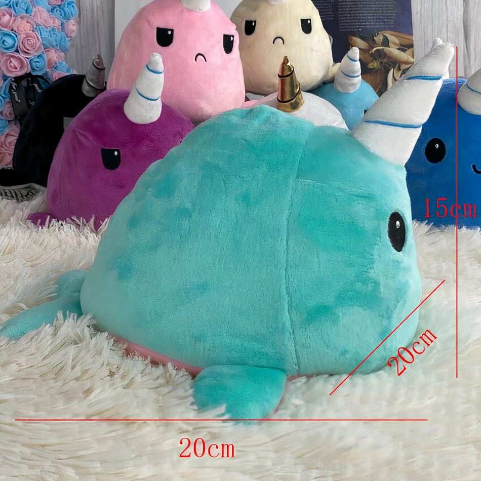 Peluche Baleine Licorne Blanche - Douceur Magique de l'Univers