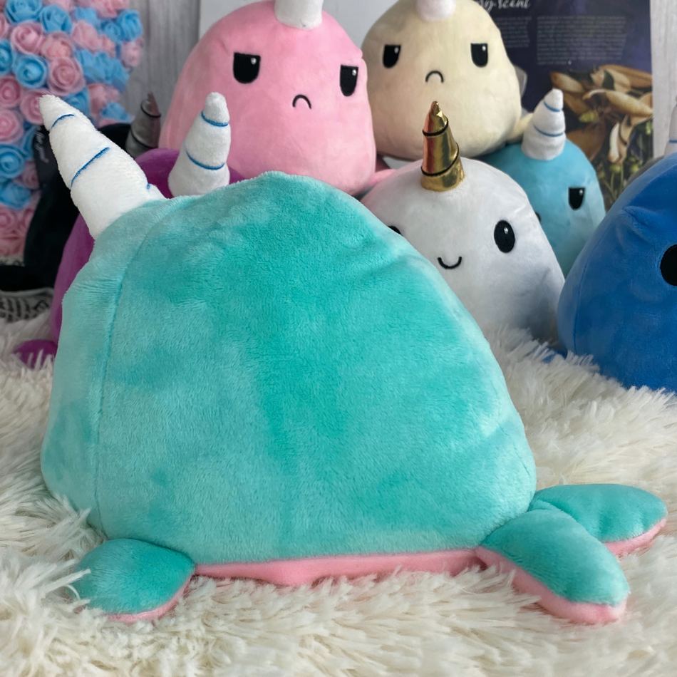 Peluche Baleine Licorne Blanche - Douceur Magique de l'Univers