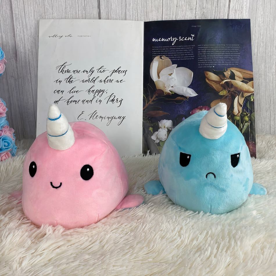 Peluche Baleine Licorne Blanche - Douceur Magique de l'Univers