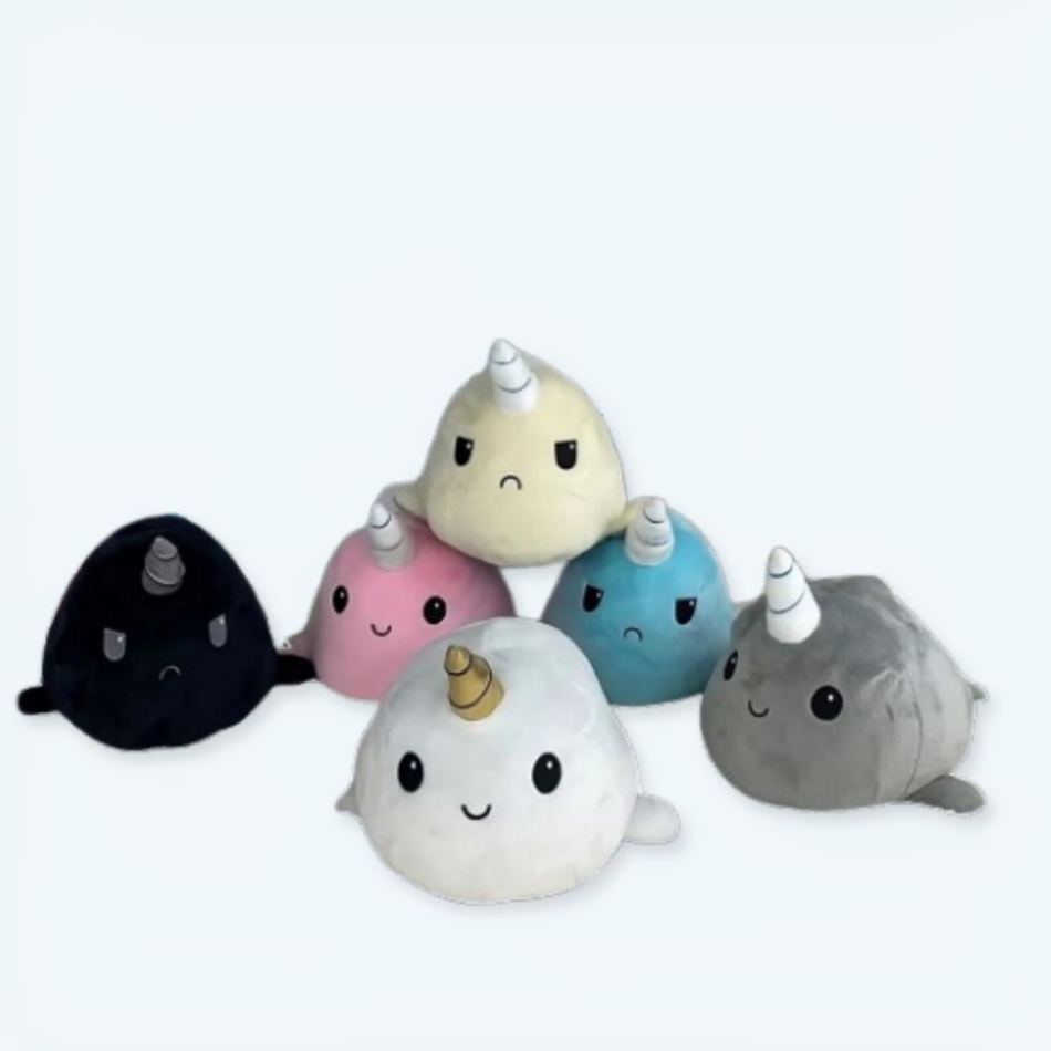 Peluche Baleine Licorne Blanche - Douceur Magique de l'Univers