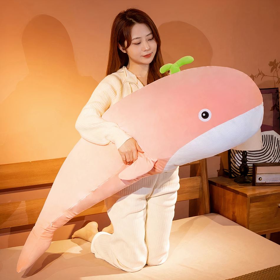 Peluche Baleine Géante en Pastel Doux pour une Déco Chambre