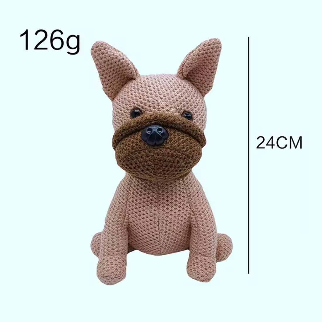 Peluche bouledogue crochet - Doux Compagnon pour une Maison Cozy