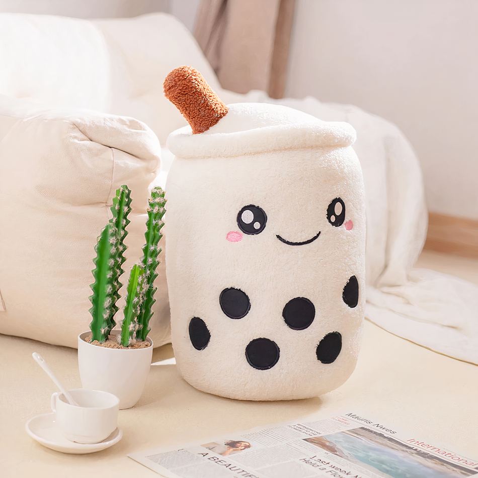 Peluche Bubble Tea Drôle, Mignonne & Douce pour Enfants Câlins