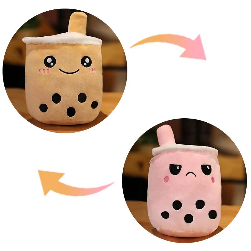 Peluche Bubble Tea Réversible - Mignon Enfant Jouet Doux