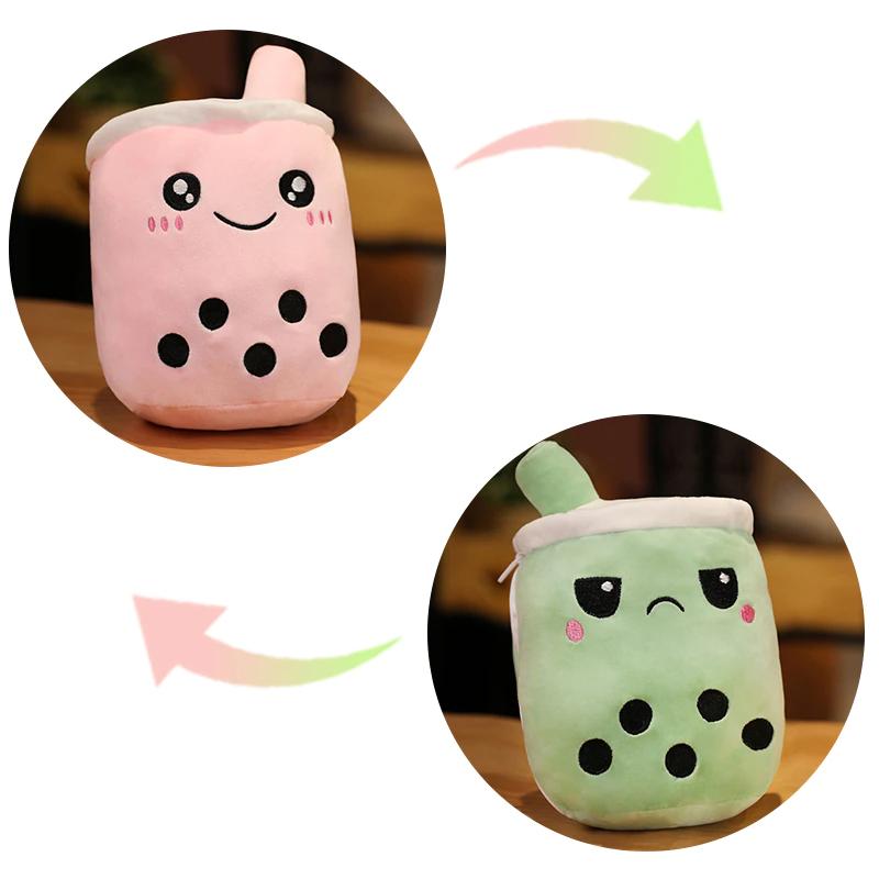 Peluche Bubble Tea Réversible - Mignon Enfant Jouet Doux