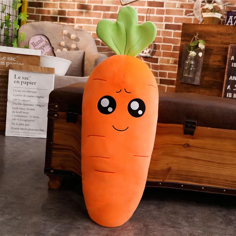 Peluche Carotte Géante Douce Timide - Décoration Parfaite pour ta Chambre