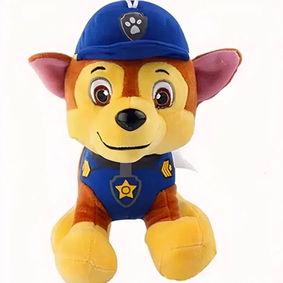 Peluche Chase policier douce Pat’Patrouille pour enfant.