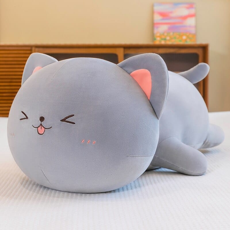 Peluche chat câlin rondelet