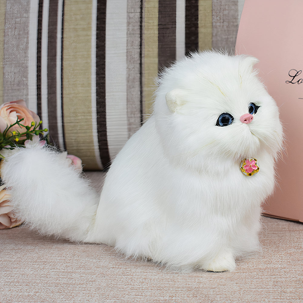 Peluche Chat Blanc Doux Câlin - Décoration Chambre Enfant