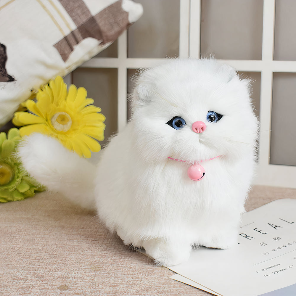 Peluche Chat Blanc Doux Câlin - Décoration Chambre Enfant