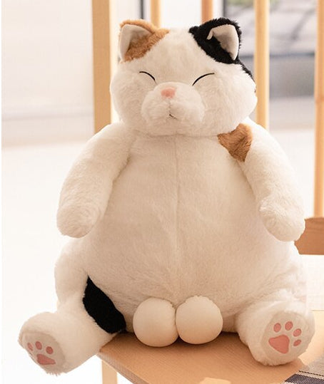Peluche chat blanc géant tout doux pour câliner.