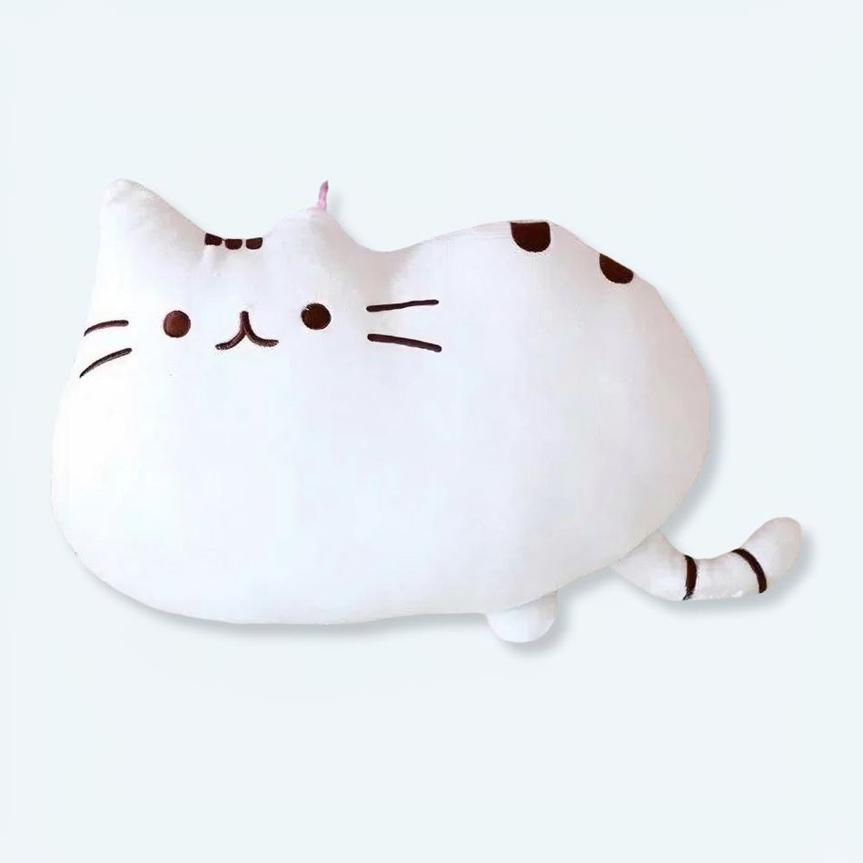 Peluche chat blanc adorable et câlin pour enfant