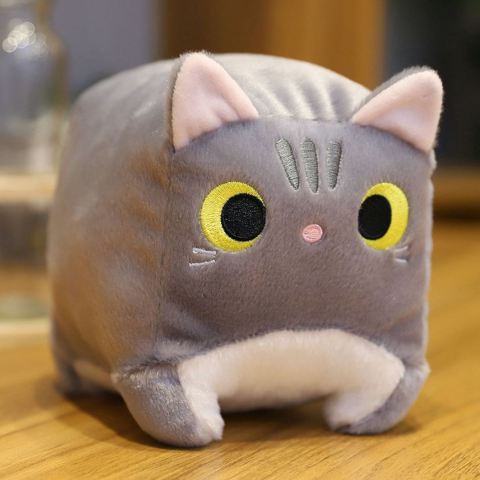 Peluche chat carré tout doux pour une ambiance cocooning univers maison