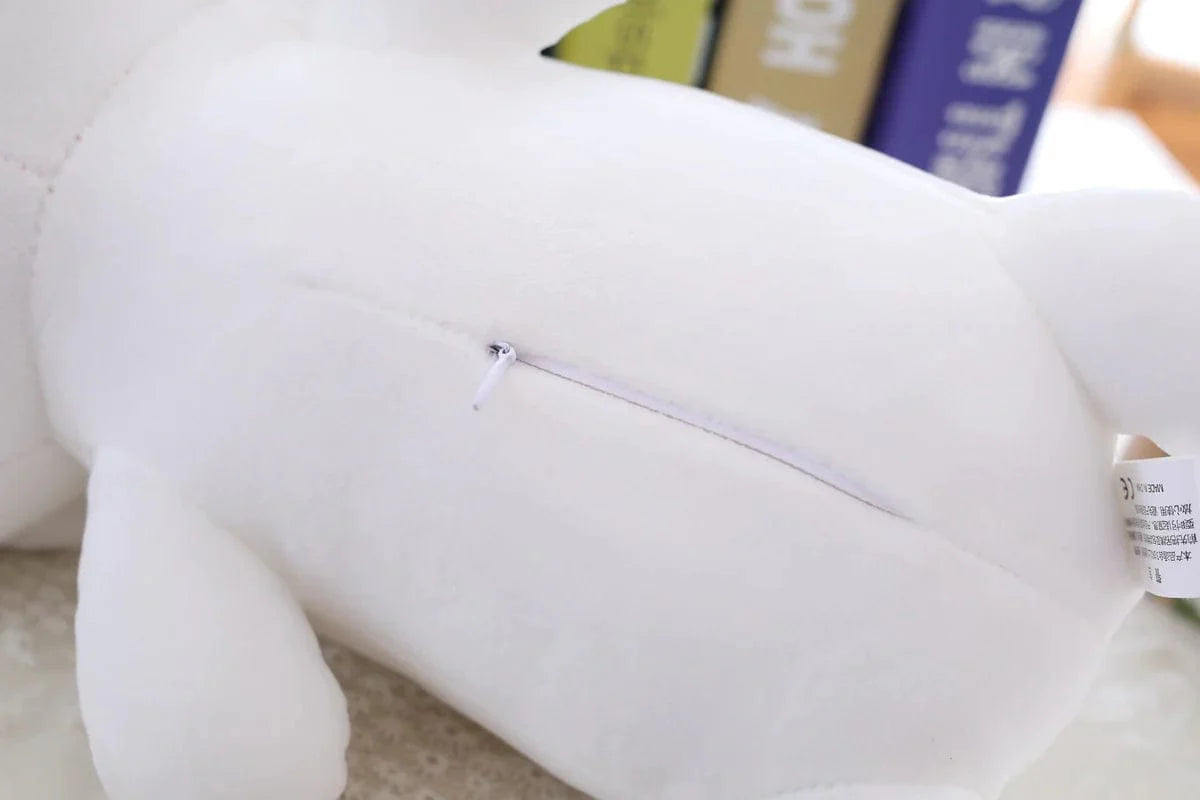 Peluche chat colorée avec bouche ouverte