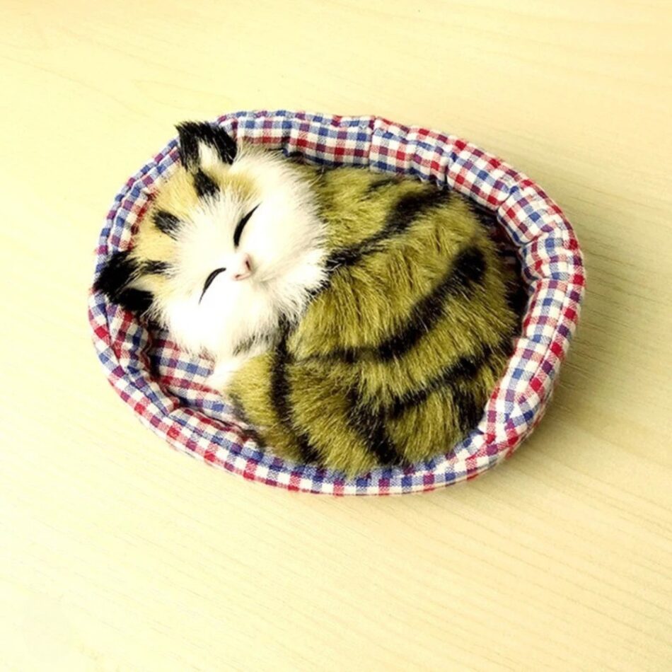 Peluche Chat Doux Endormi - Câlins Apaisants