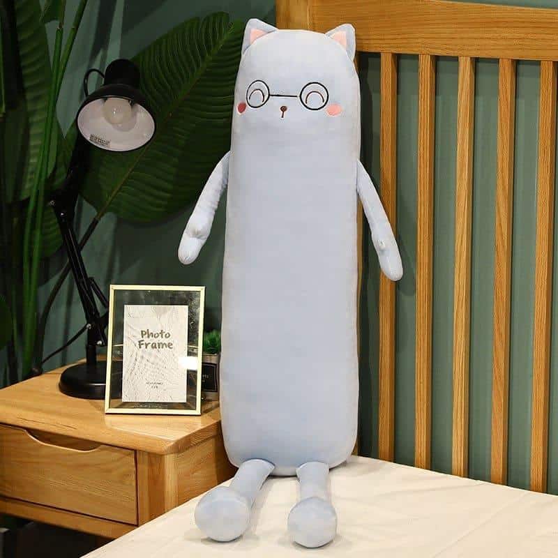 Peluche chat long doux oreiller câlin - Sieste cosy