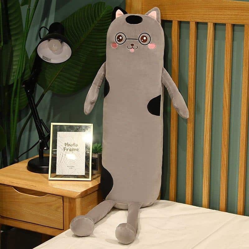 Peluche chat long doux oreiller câlin - Sieste cosy