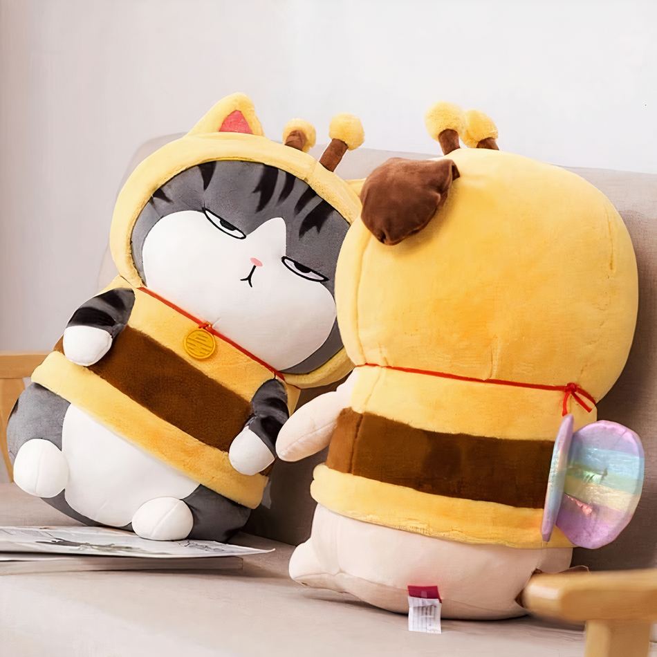 Peluche chat mignon design doux pour enfants et cadeaux