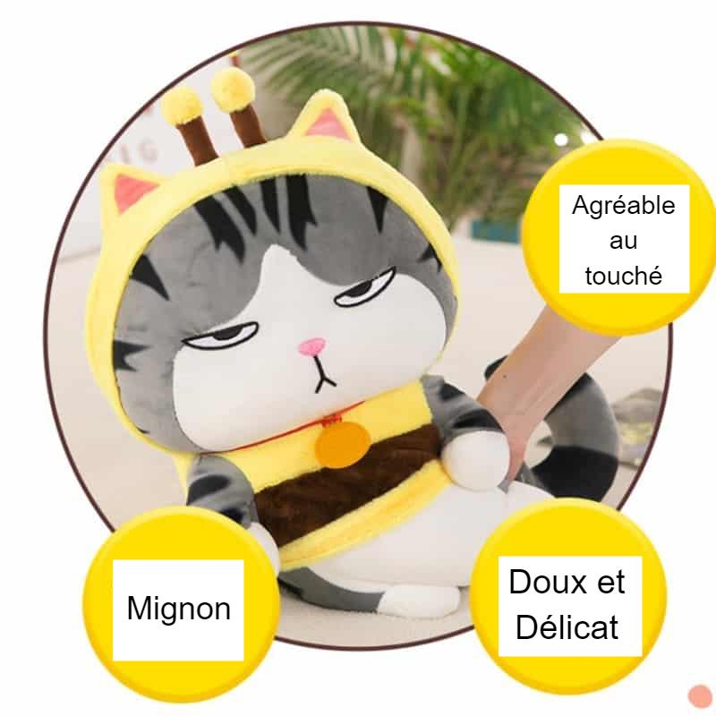 Peluche chat mignon design doux pour enfants et cadeaux