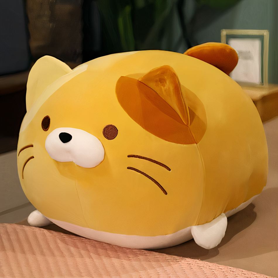 Peluche chat oreiller doux pour une chambre d'enfant cocooning