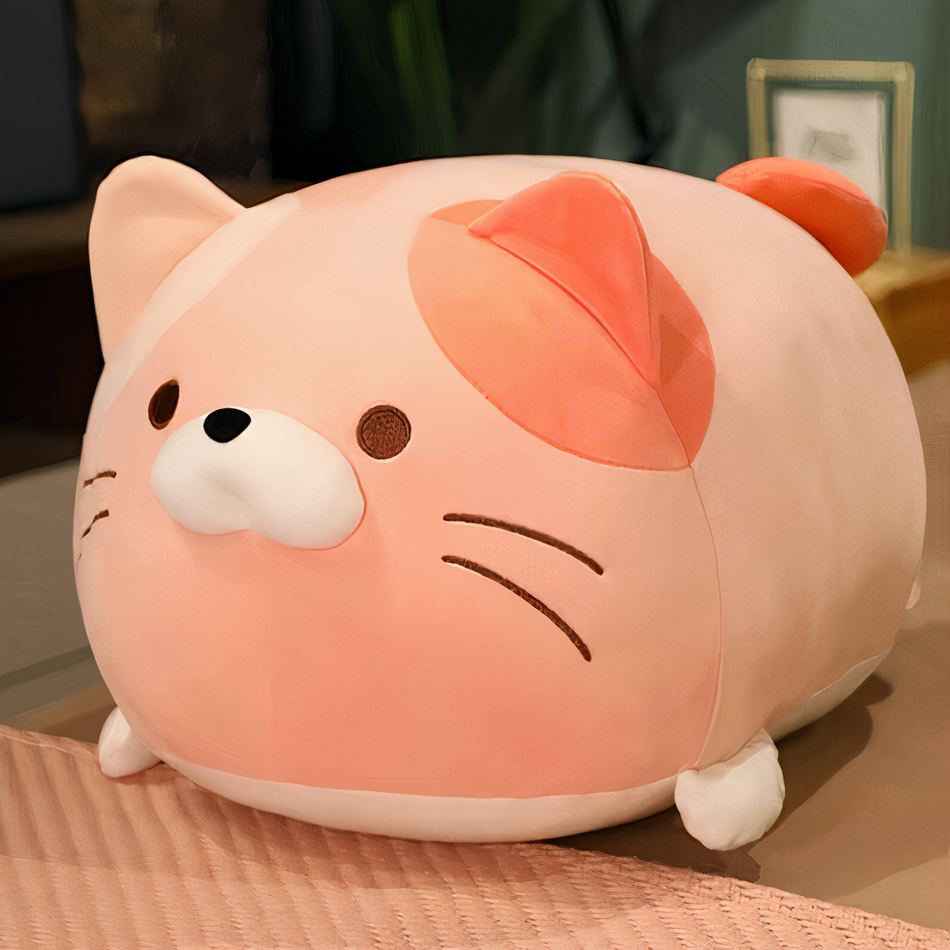 Peluche chat oreiller doux pour une chambre d'enfant cocooning