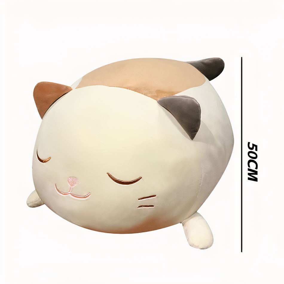 Peluche chat oreiller doux : le confort câlin pour une nuit paisible