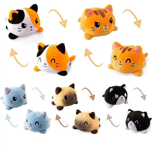 Peluche Chats Réversibles Colorés