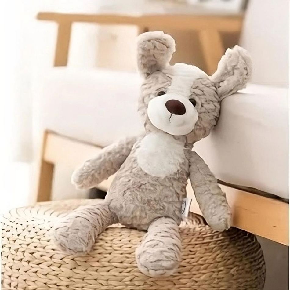 Peluche chien Kawaii - Compagnon de jeu doux pour enfant.