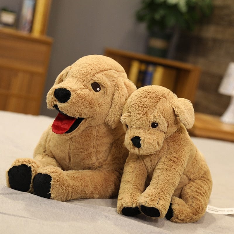 Peluche chien labrador chocolat