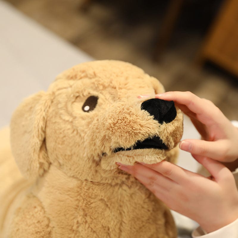 Peluche chien labrador chocolat