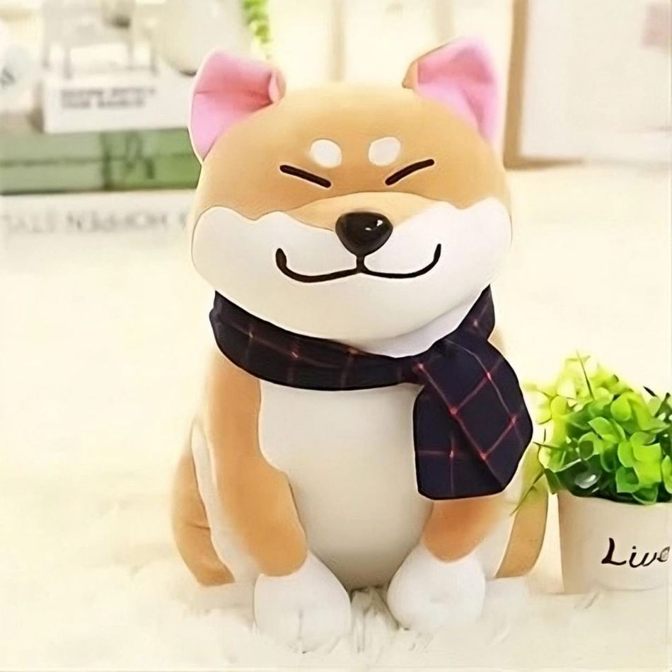 Peluche chien marron adorable pour la chambre de l'enfant