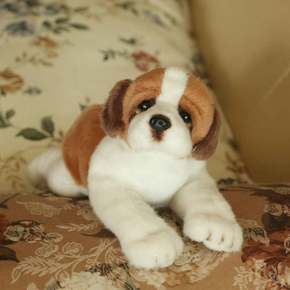 Peluche chien Saint-Richard - Douce Compagne Câline pour Enfant