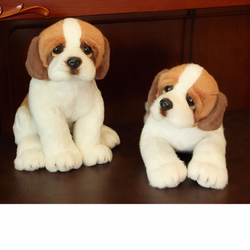 Peluche chien Saint-Richard - Douce Compagne Câline pour Enfant