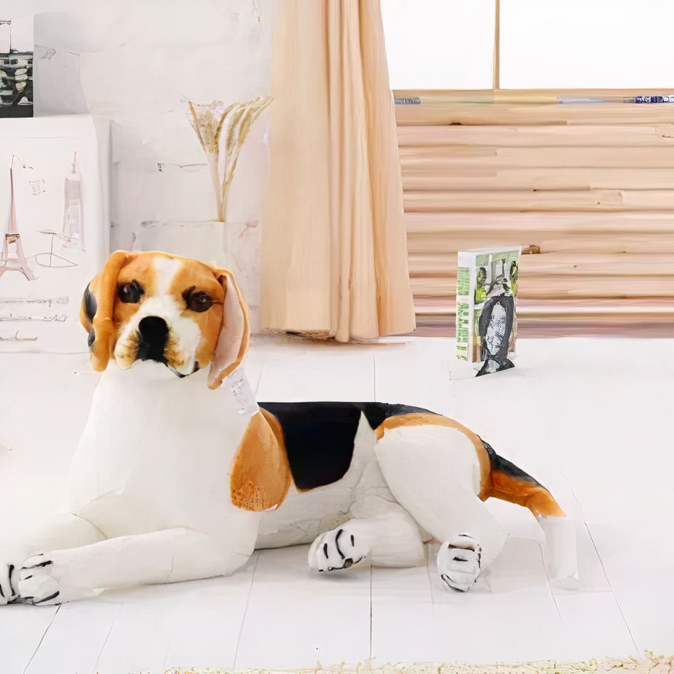 Peluche chien tricolore géant doux et câlin - Idéal pour les enfants