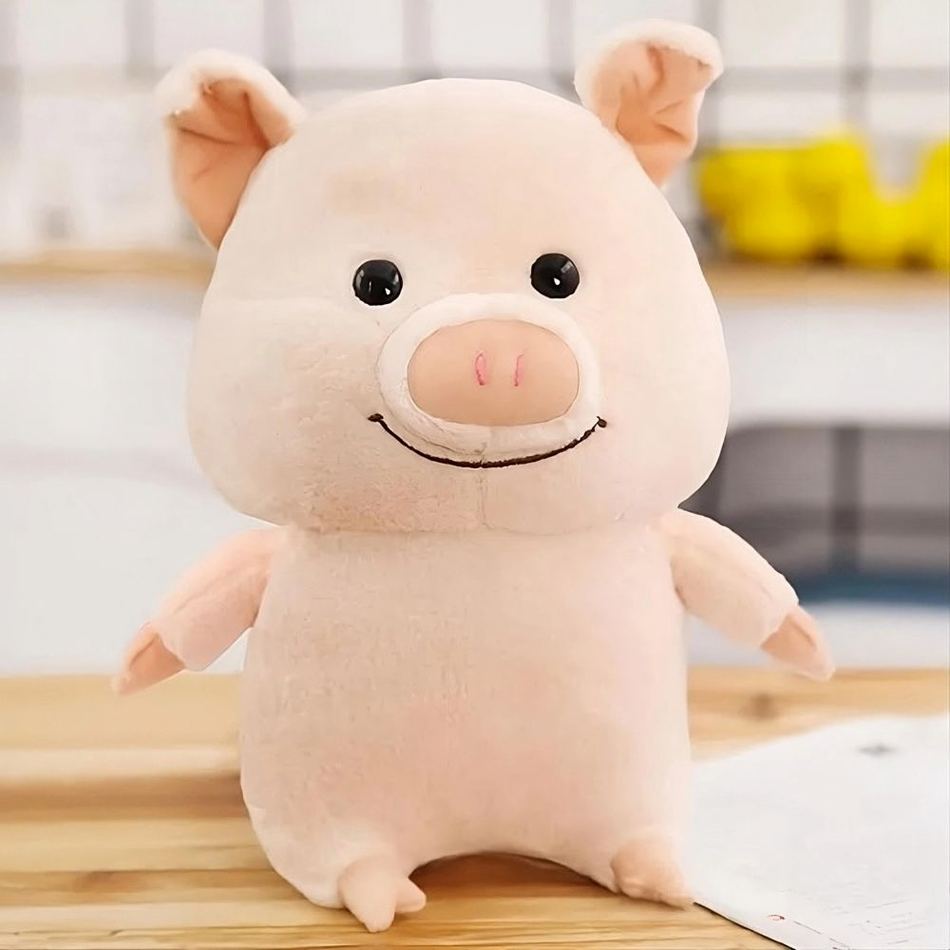 Peluche cochon câlin doux - Rose Joyeux pour Enfant