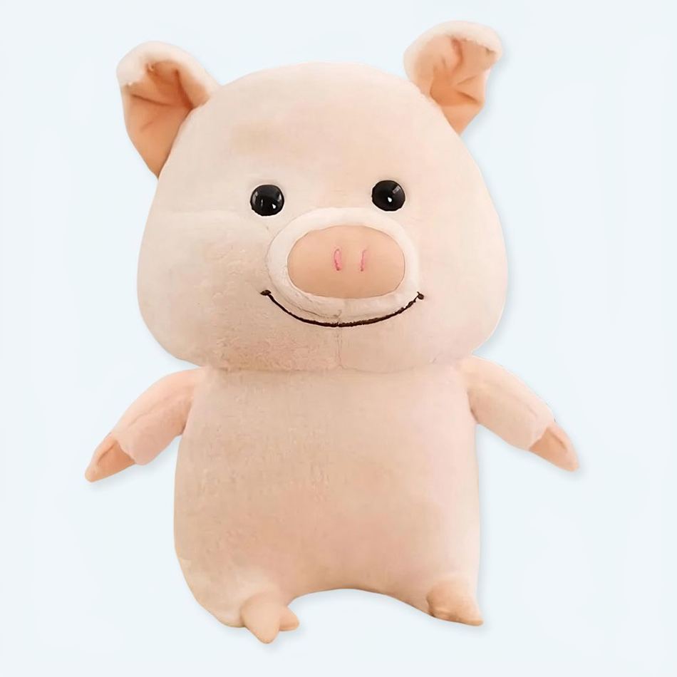Peluche cochon câlin doux - Rose Joyeux pour Enfant